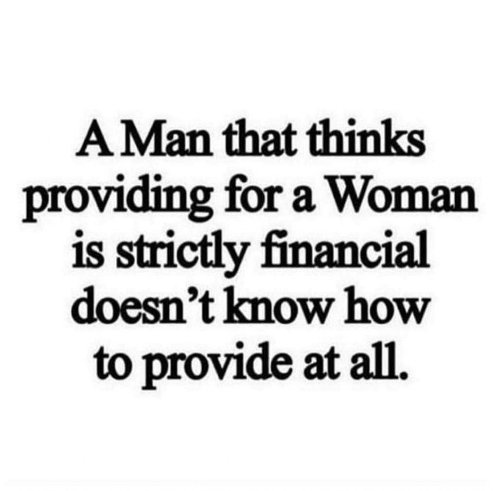 Providing for a woman